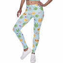 Mr Johnny Green | Digital printed Yoga Ladies Leggings Women's Clothing Canadian Distributor Sky Blue