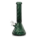 12.5" Diamond Cut Textured Beaker Bong – 7mm Glass Glass Bong Super Supplys Inc Black