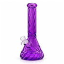 12.5" Diamond Cut Textured Beaker Bong – 7mm Glass Glass Bong Super Supplys Inc Purple