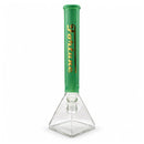 Fortune 18" 7mm Square Base Glass Water Pipe – 50mm Neck Glass Bong Fortune