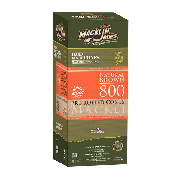 O Macklin Jones - Natural Brown King Size Pre-Rolled cones Tower 800