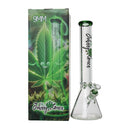 Johnny Green | 16″ 9mm Beaker with Elephant Joint and Grid Percolator Slide – Green (MJG-003) Glass Bong Canadian Distributor