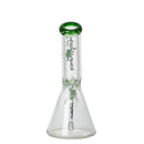 Johnny Green | 12″ 9mm Beaker Bent Neck with Grid Percolator Slide – Green (MJG-007) Glass Bong Canadian Distributor