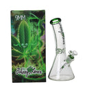 Johnny Green | 12″ 9mm Beaker Bent Neck with Grid Percolator Slide – Green (MJG-007) Glass Bong Canadian Distributor