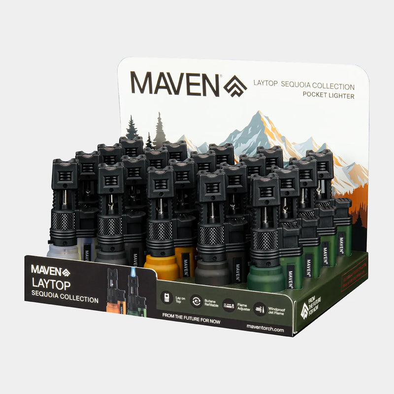SC Maven Laytop Sequoia Pocket Lighter Torch 20 ct display