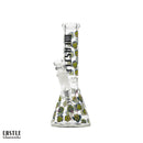 SC Castle Glassworks Masks 10" 5mm Beaker Bong