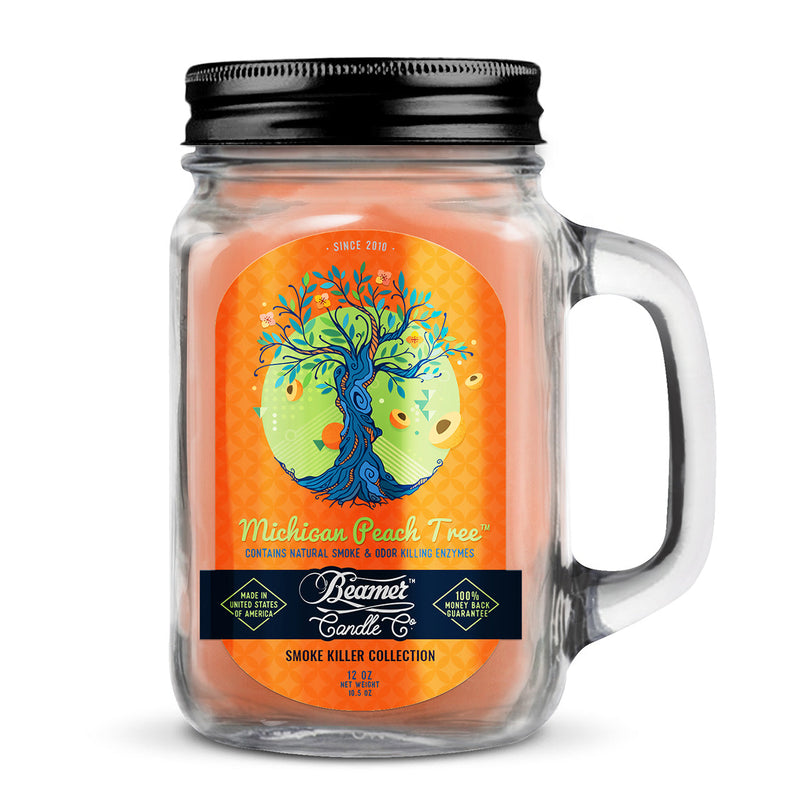 Beamer Candle Co. 12oz & 4oz Glass Mason Jars - Michigan Peach Tree