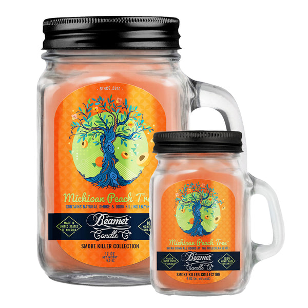 Beamer Candle Co. 12oz & 4oz Glass Mason Jars - Michigan Peach Tree