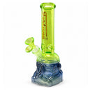 Fortune | 10" Novelty Helmet Glass Water Pipe Glass Bong Fortune Green