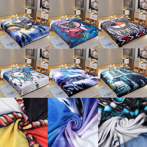 O Digital Printed Single layer 1 ply Licensed Fleece Blanket [Combo-B]