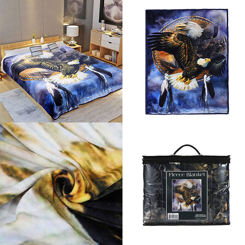 O Digital Printed Single layer 1 ply Licensed Fleece Blanket [Combo-B]