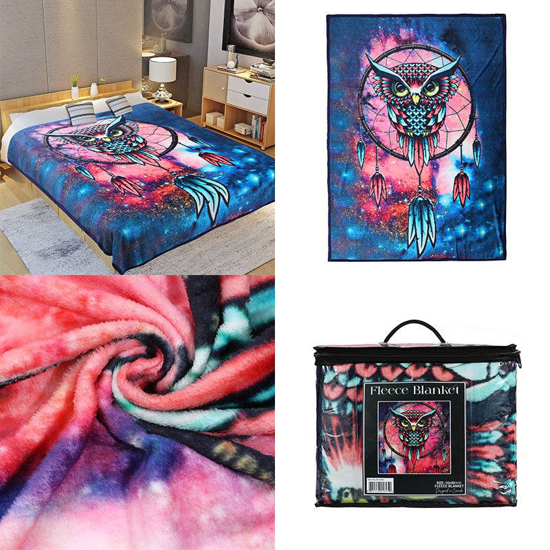 O Digital Printed Single layer 1 ply Licensed Fleece Blanket [Combo-B]