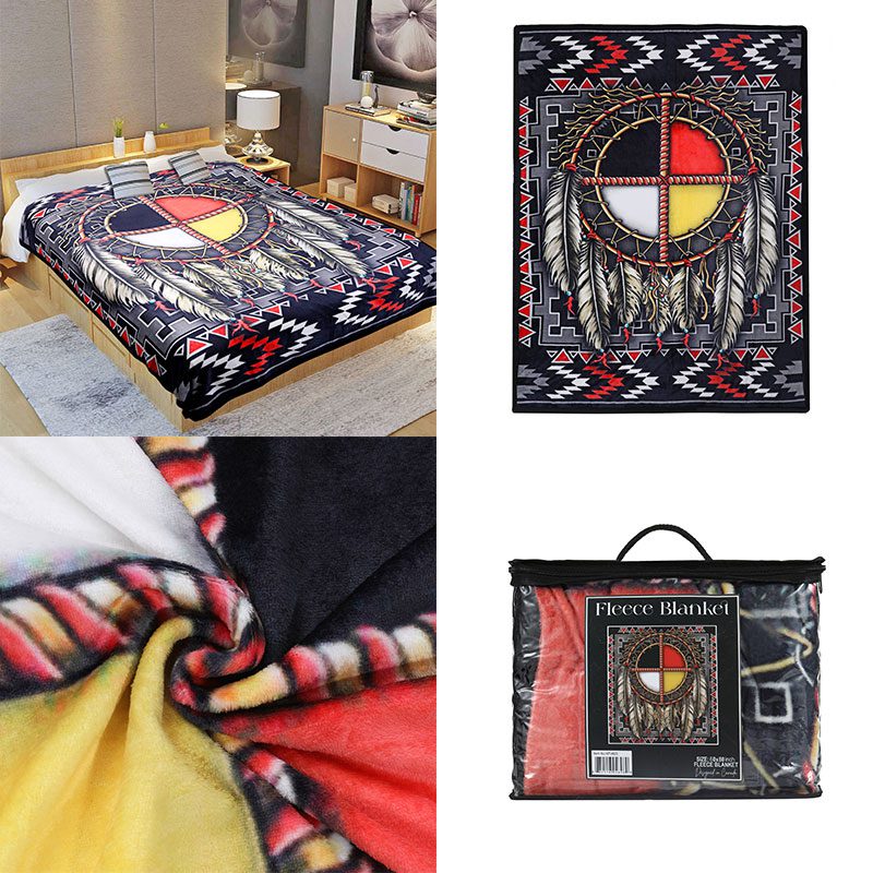 O Digital Printed Single layer 1 ply Licensed Fleece Blanket [Combo-B]