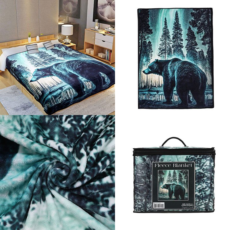 O Digital Printed Single layer 1 ply Licensed Fleece Blanket [Combo-B]