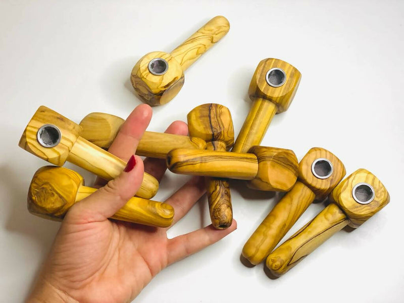 O Olive Wood Apple Pipe