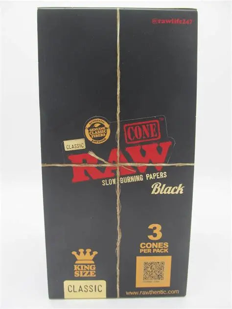 Raw Black Cones King Size 3 count