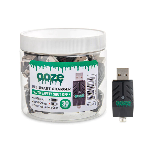 O Ooze | Smart USB Charger Tub 510 Thread Vape Battery Chargers - 30ct