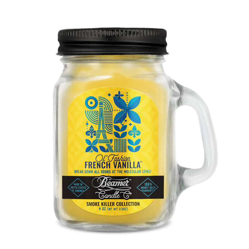Beamer Candle Co. 4oz Glass Mason Jars - Ol" Fashion French Vanilla