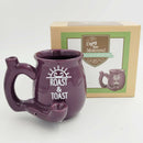 PREMIUM ROAST & TOAST PIPE MUG - SHINY PLUM WITH WHITE PRINT Mug Pipe Roast and Toast Gifts