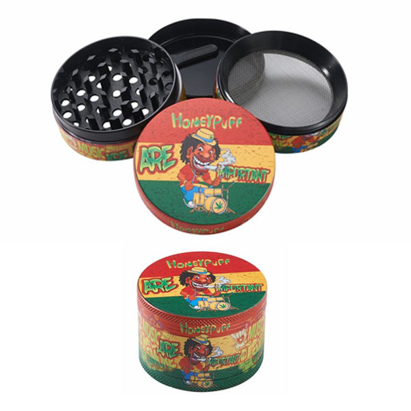 Honey Puff | 4 Parts 50mm Honey Puff Grinder Box of 6 [P1245-50] Herb Grinder Canadian Distributor