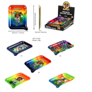 Honey Puff | Rolling Tray – Mixed Designs (Large) [P1325] - Display of 6 Metal Ashtray Canadian Distributor