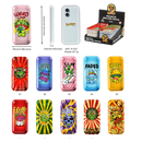 Honey Puff | Rolling Tray – Mixed Designs (Display of 24) [P1327] Metal Ashtray Canadian Distributor