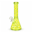 10" Daisy Pattern Colored Glass Beaker Glass Bong Super Supplys Inc B