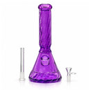 12.5" Diamond Cut Textured Beaker Bong – 7mm Glass Glass Bong Super Supplys Inc
