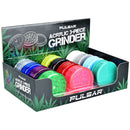 SC Pulsar Acrylic Grinder 3pc - 2.25" 12PC DISPLAY Assorted Colors Display Pack Smoking Cat Distribution Default Title