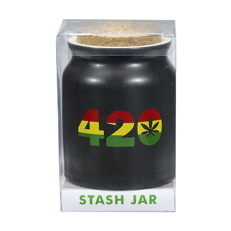 O 420 rasta color stash jar