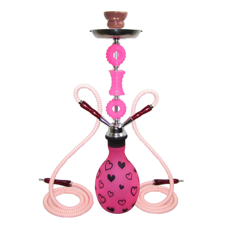 O Zebra Heart 2 Hose HOOKAH 28" TALL