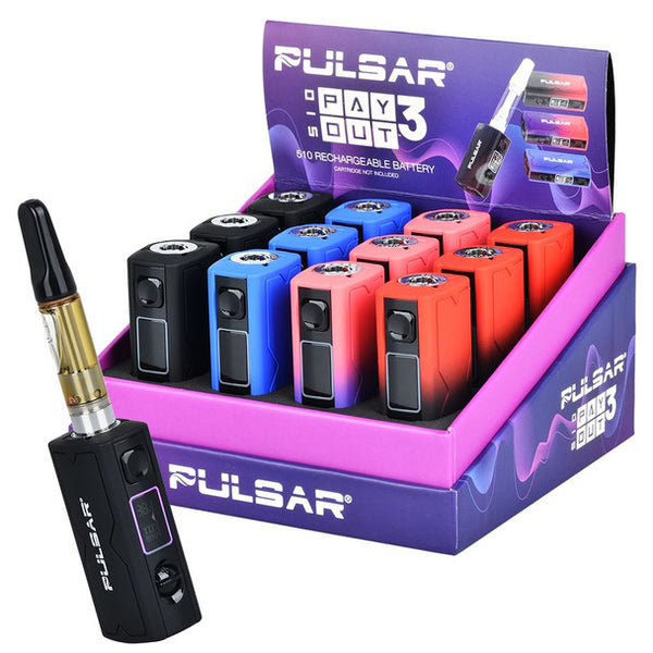 SC Pulsar Payout 3.0 Variable Voltage Vape Battery Assorted colours 550 MaH