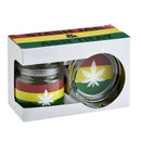 Ashtray set with Stash jar - LEAF DESIGN Jar Roast and Toast Gifts