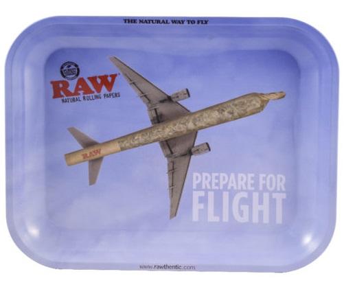 Raw Metal Rolling Tray - Flying High Design