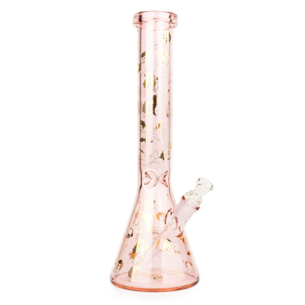 SC Red Eye Glass 15"Pink Pin Up Girl Full Wrap Beaker