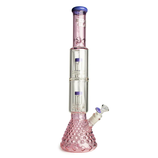 SC Red Eye Glass 18" Hercules Double Matrix bong with Base Grips