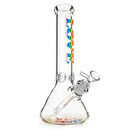SC Red Eye Glass 12" 7mm Rainbow Love Beaker Bong
