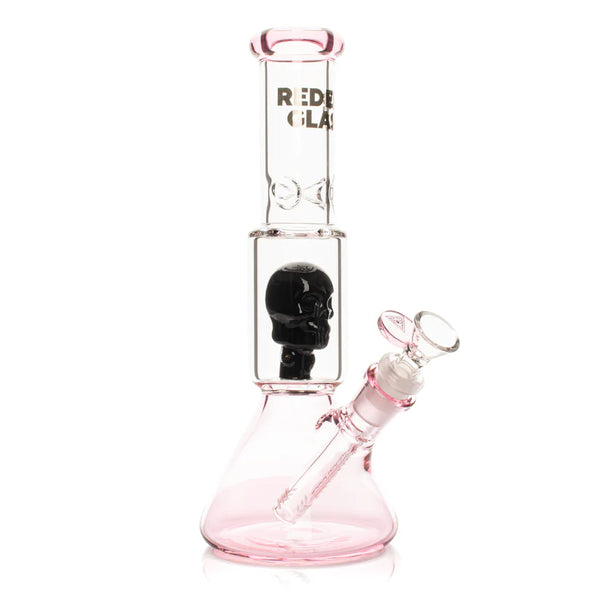 SC Red Eye Glass 11" Dual Chamber Skull Perc Beaker Bong