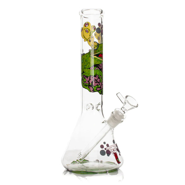 SC Red Eye Glass 12" Brain Frog Beaker Bong