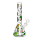 SC Red Eye Glass 10" Glow in the Dark Smoke More Bitch Less Beaker Bong