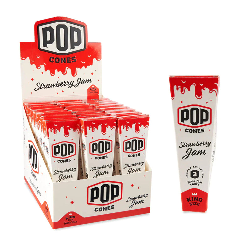 O Pop Cones | King Size Ultra Thin 3pk Cones with Flavor Tips 24ct Display