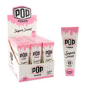 Pop Cones | King Size Ultra Thin 3pk Cones with Flavor Tips 24ct Display Pre-rolled Cone (Display Pack) Cannatron Super Sweet