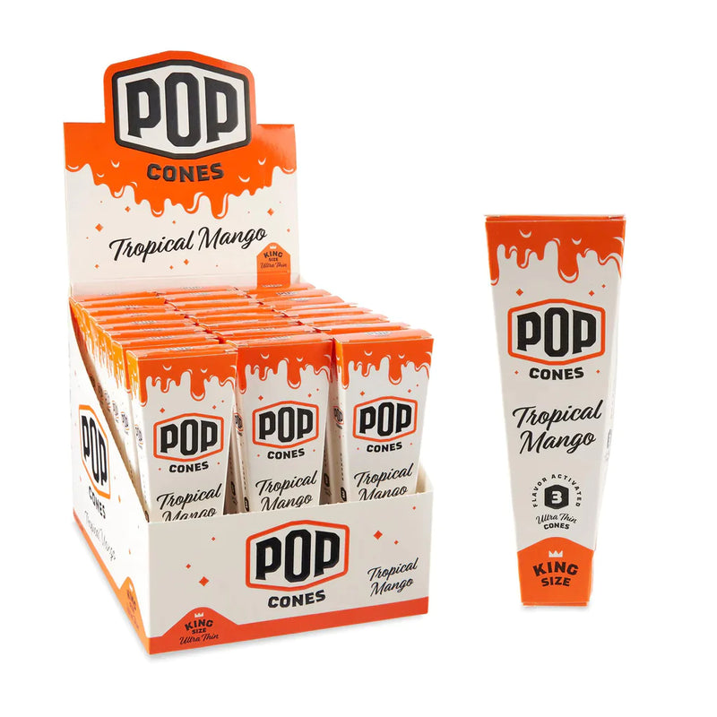 O Pop Cones | King Size Ultra Thin 3pk Cones with Flavor Tips 24ct Display