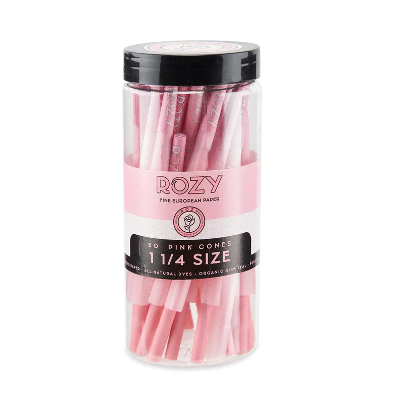 O Rozy | Pink 1 ¼ Size Pre-Rolled Cones 6pk – 50ct Pack