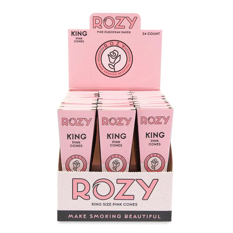 O Rozy | Pink King Size Pre-Rolled Cones 3pk – 24ct Display