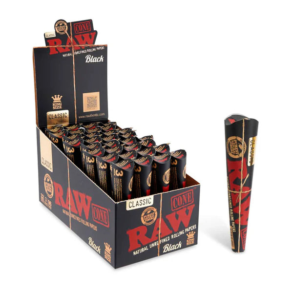 Raw Black Cones King Size 3 count