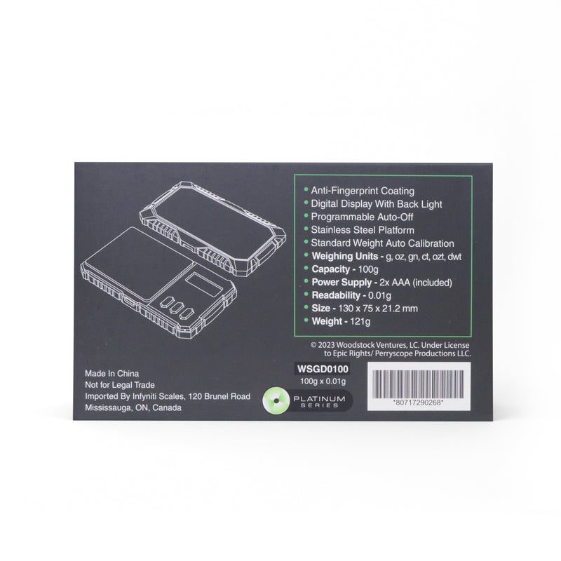 Woodstock Guardian Digital Pocket Scale, 100g x 0.01g