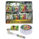 3.75″ Glass Tube Pipe with Grinder Display of 32 [SMKZ-018] Glass Pipe Canadian Distributor Reggae