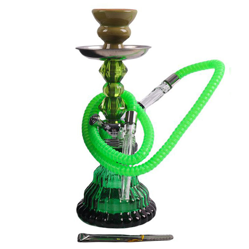 11″ Hookah Single Hose, JADE MIST Shape Green Color [SMKE-018] Hookahs Canadian Distributor