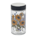 180ml Glass Storage Jar with Sticker Design – Compact & Stylish [SMKZ-145] Jar Canadian Distributor Sunflower